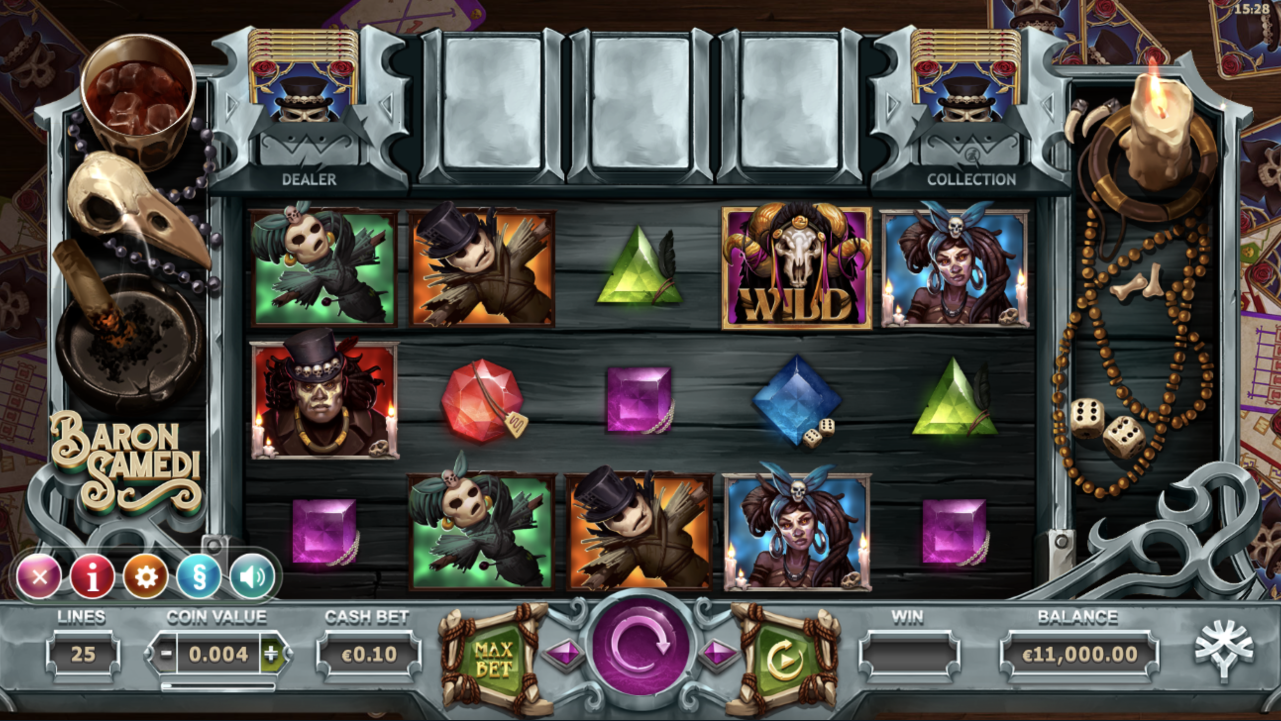 Baron Samedi slot by Yggdrasol