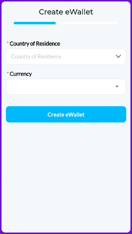 Mifinity Create Ewallet Screenshot