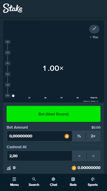 Stake crash game