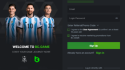 BC.Game Signup Screenshot
