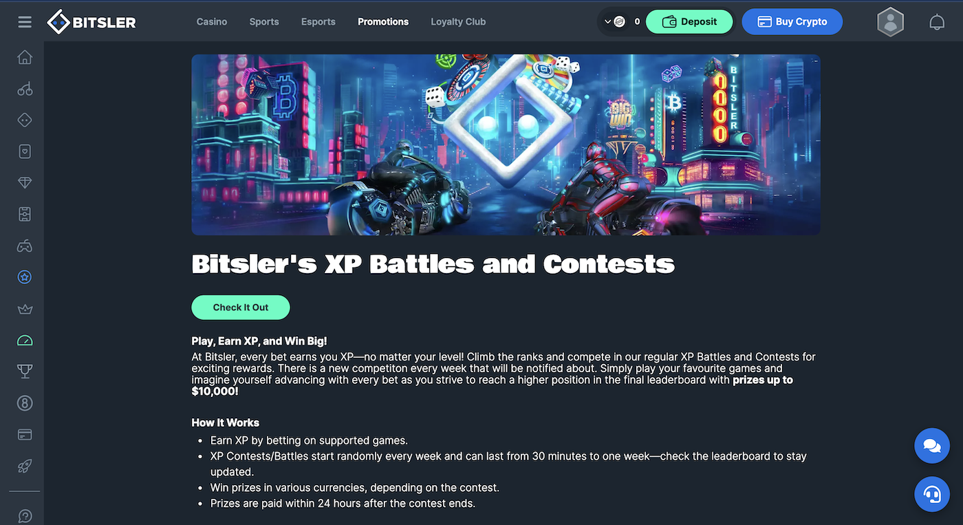 leaderboard races at bitsler casino