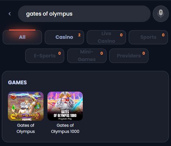 Gates of Olympus slot for Solana in Jackbit Casino
