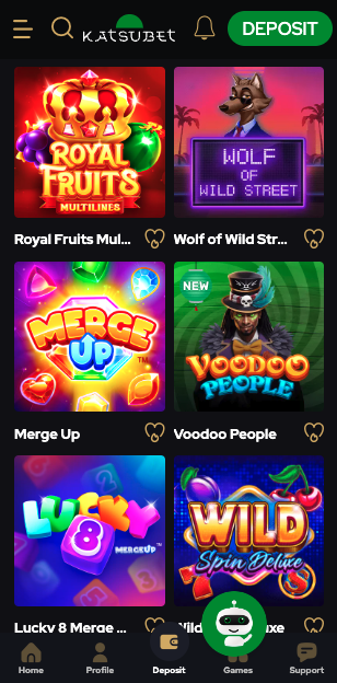 katsubet games selection